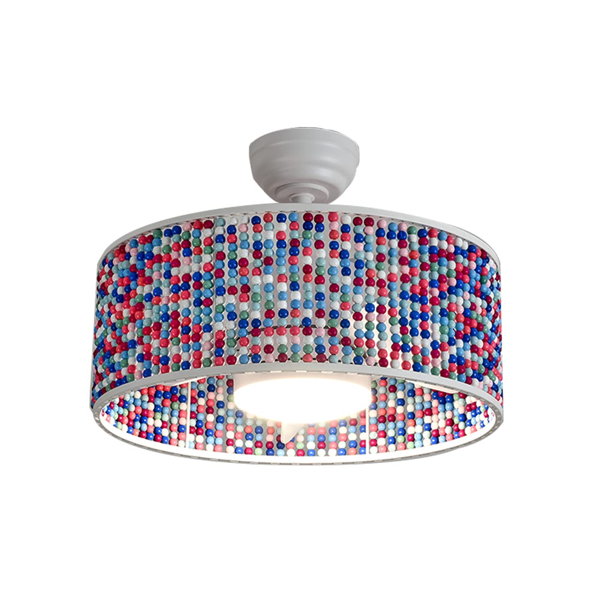 Eamonex 21 Inches 18w Led Ceiling Fan With Light.Blue Bohemian Nautical