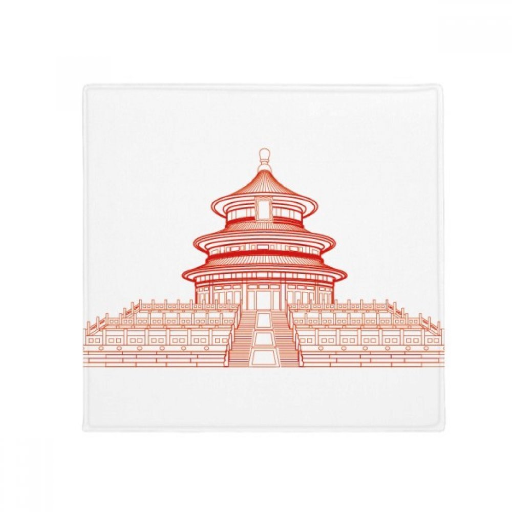 Tapis cadeau Temple du Ciel rouge motif Chine pour passionnés de voyage