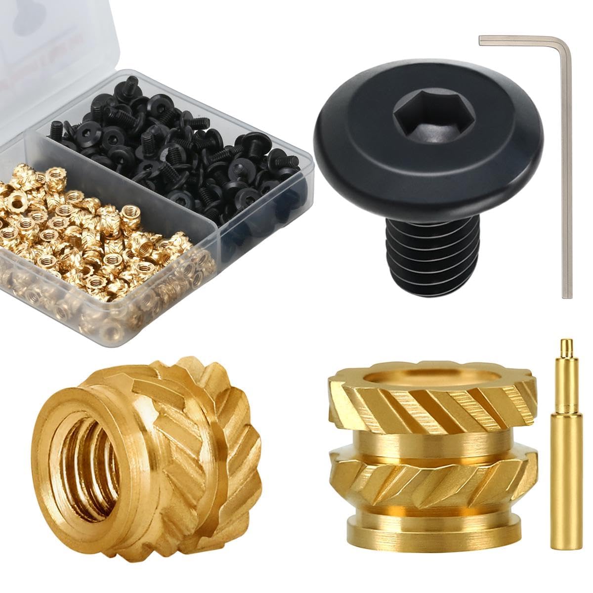 Brass Threaded Inserts - 350 Pcs for 3D Printing -11