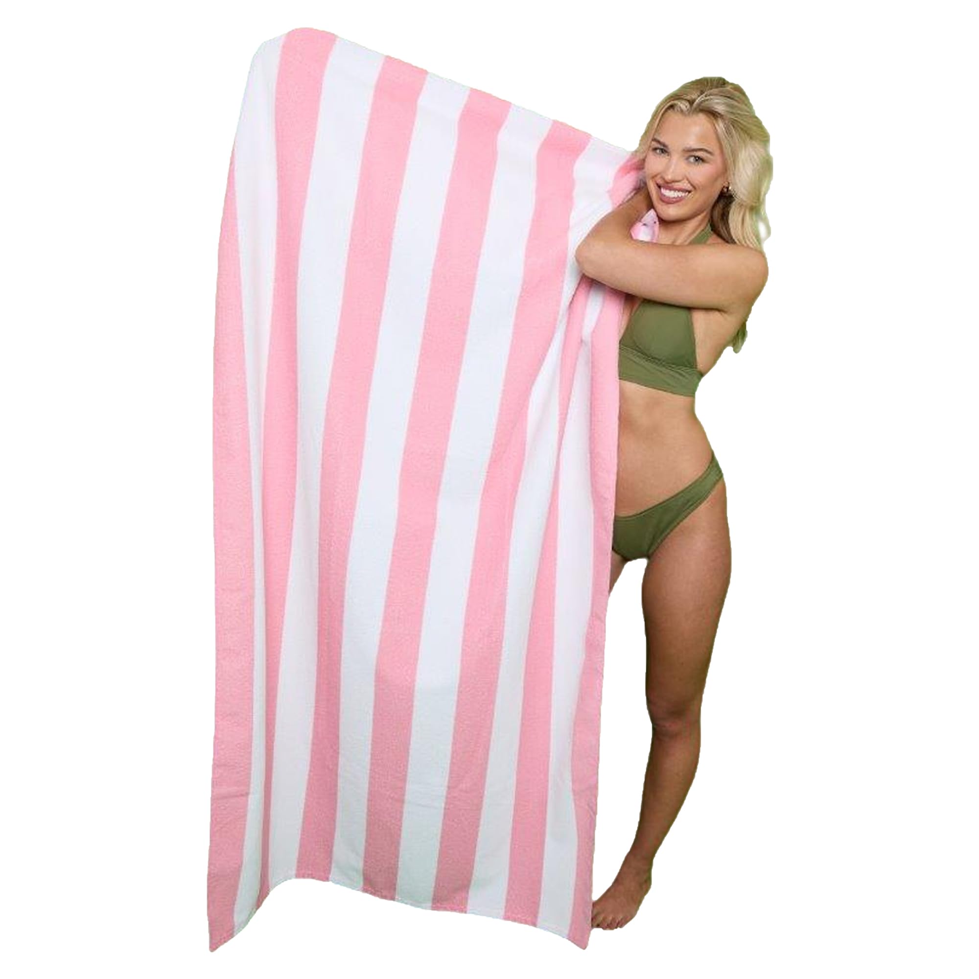 Lions Beach Towel - 100% Polyester - Sand Free Cabana Stripe Beach Towels for adults 100x200cm - Extra Large Microfibre Pool Towels, Quick Dry Lightweight, Ideal for Swimming — image 1