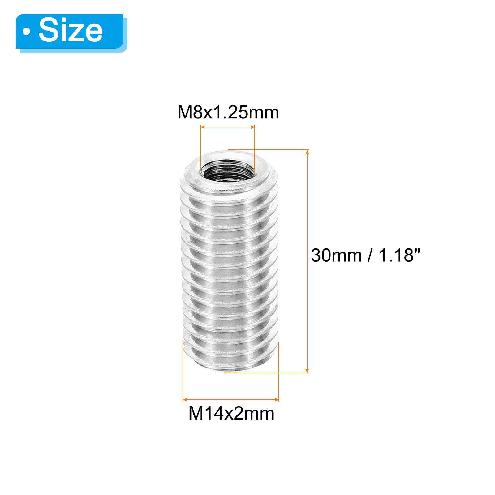 PATIKIL Thread Adapters Sleeve Reducing Nut - Image 2