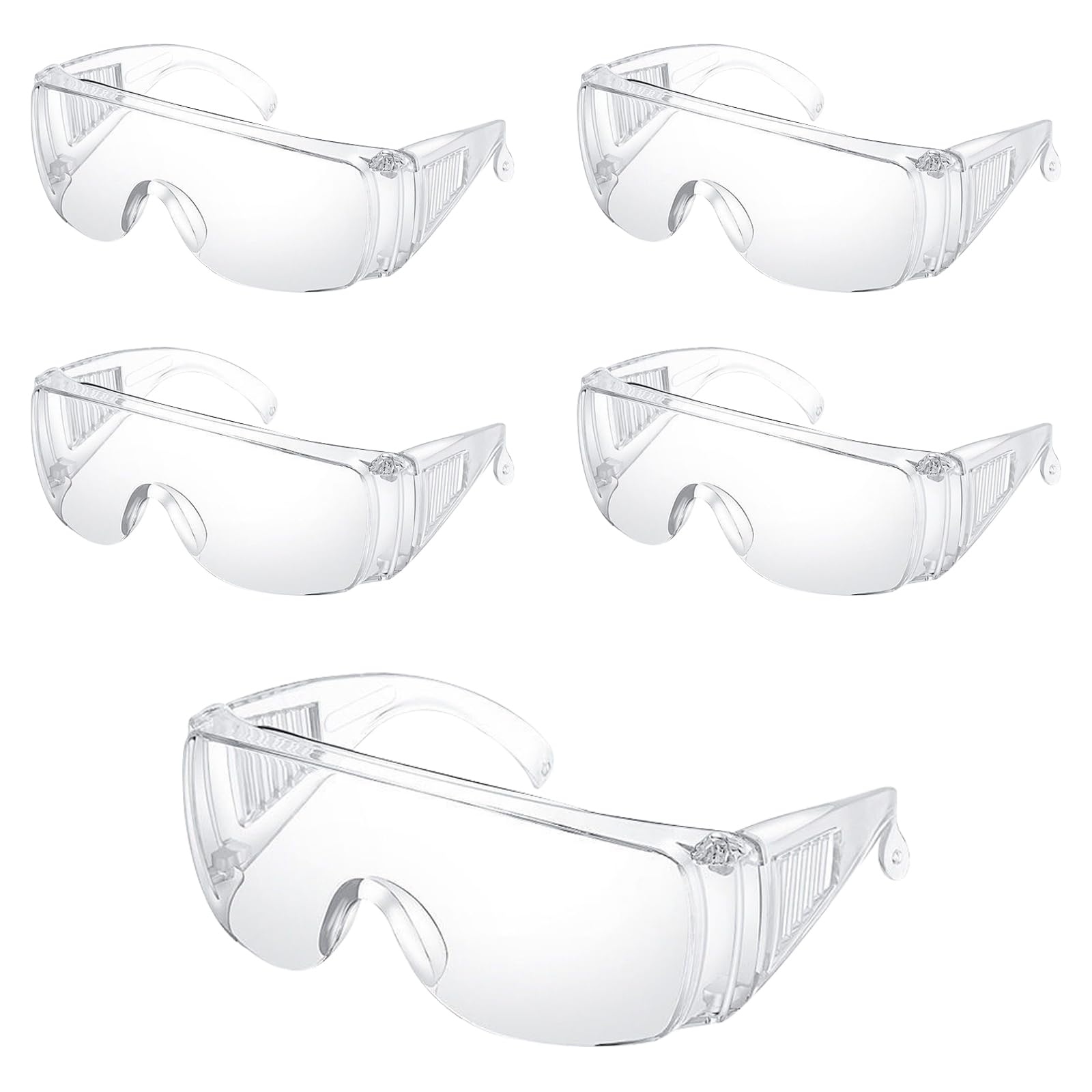 Ksvaye 5 Piezas Gafas de Seguridad Trabajo Gafas Proteccion Laboral Gafas de Proteccion con Lentes Transparentes Antivaho y Antipolvo y Antipolvo Gafas de Seguridad Laboratorio Industria Agricultura