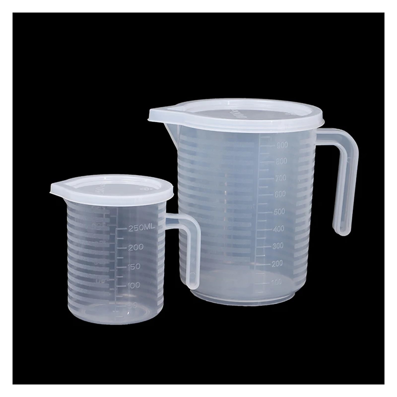 Messbecher 3Pcs 300ml/500ml/1000ml/3500ml/5000ml Kunststoff Flüssigkeit Messbecher Krug gießen Ausguss Oberfläche Mit Deckel Mess Werkzeug(5000ml)