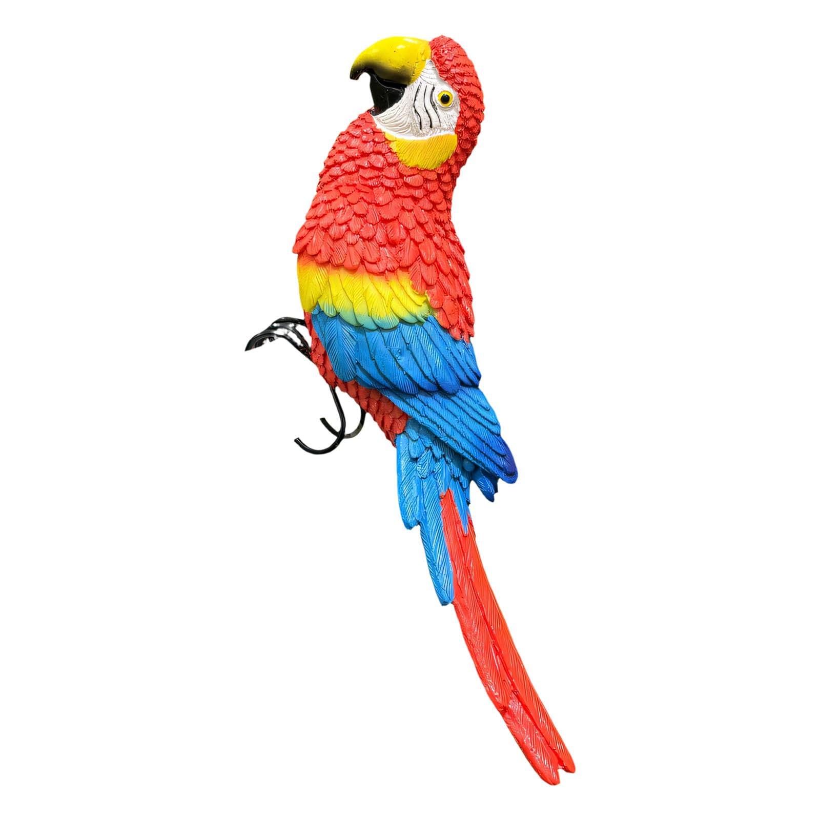 Buxuaaaa Macaw Resin Parrots Figurine Flower Pots Huggers Hanging Parrots Sculpture Outdoor Garden Statue Plant Pots Decorations For Home Resin Figurine