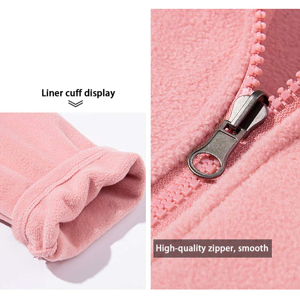 Chaqueta 3 en 1 para Mujer Capucha extraíble Impermeable Corto Señoras Invierno Saco Forro Polar para al Aire Libre Esquiar Negro, Morado, Rosa, Rosa, Verde, Beige (L, XL, 2XL, 3XL, 4XL, 5XL, 6XL)