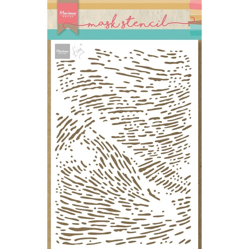 Marianne Design White Mask Stencil, Surge, For Scrapbooking Cardmaking And Other Paper Crafts