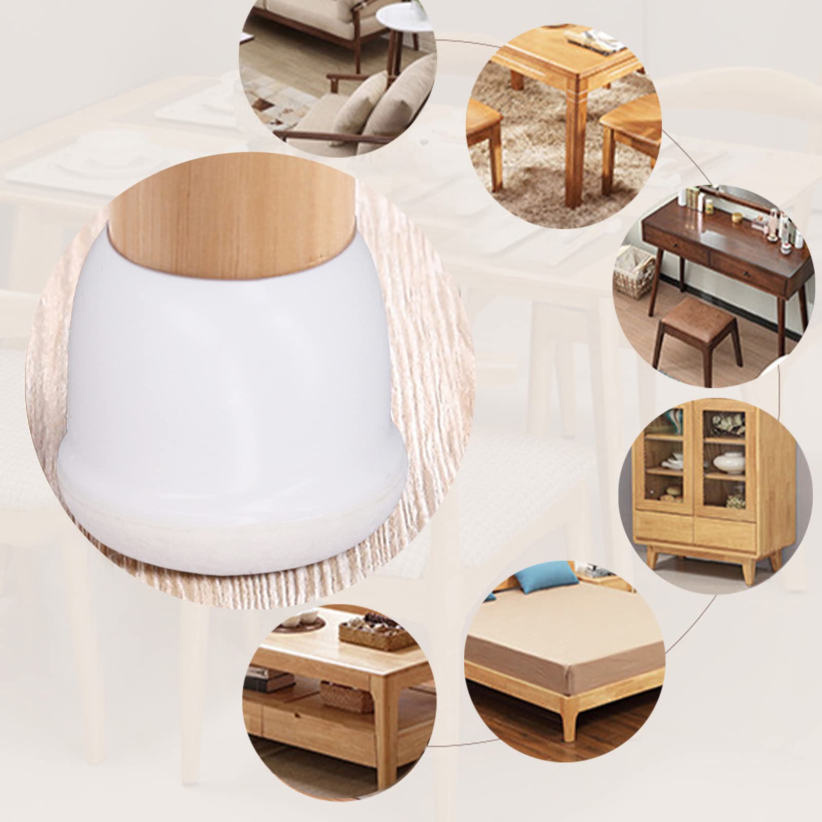 COVERCORNER Protectores De Suelo Para Patas De Silla, Deslizadores De Muebles De 1 1/2 Pulgadas, Protectores De Suelo Para Sillas