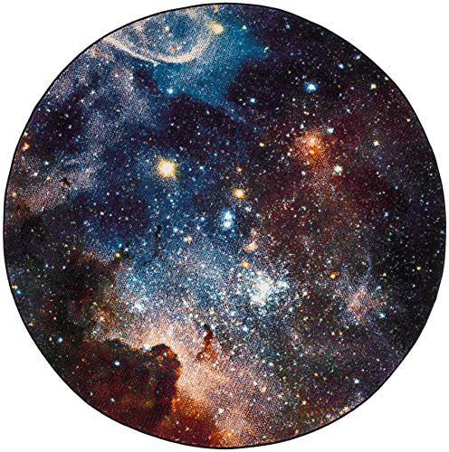Tapete redondo 5'3" Safavieh Galaxy Abstracto Morado miniatura 3