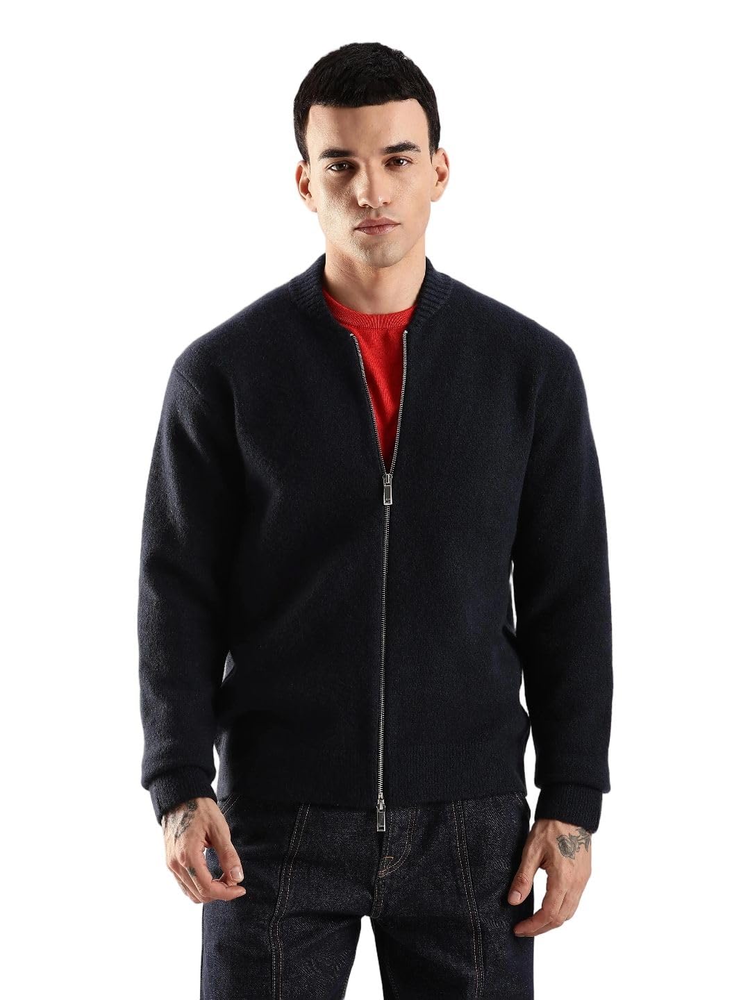 calvin klein jeans Solid Relaxed fit Wool Sweater-picture-26