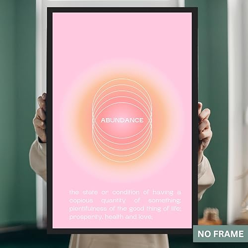 Miniatura 3 de Abundance Gradient Aesthetic Aura Poster, Spiritual Wall Art, Trendy Wall Art, Pink Aura, Unique Gift Gradient Print, Spiritual Energy Aura Poster -