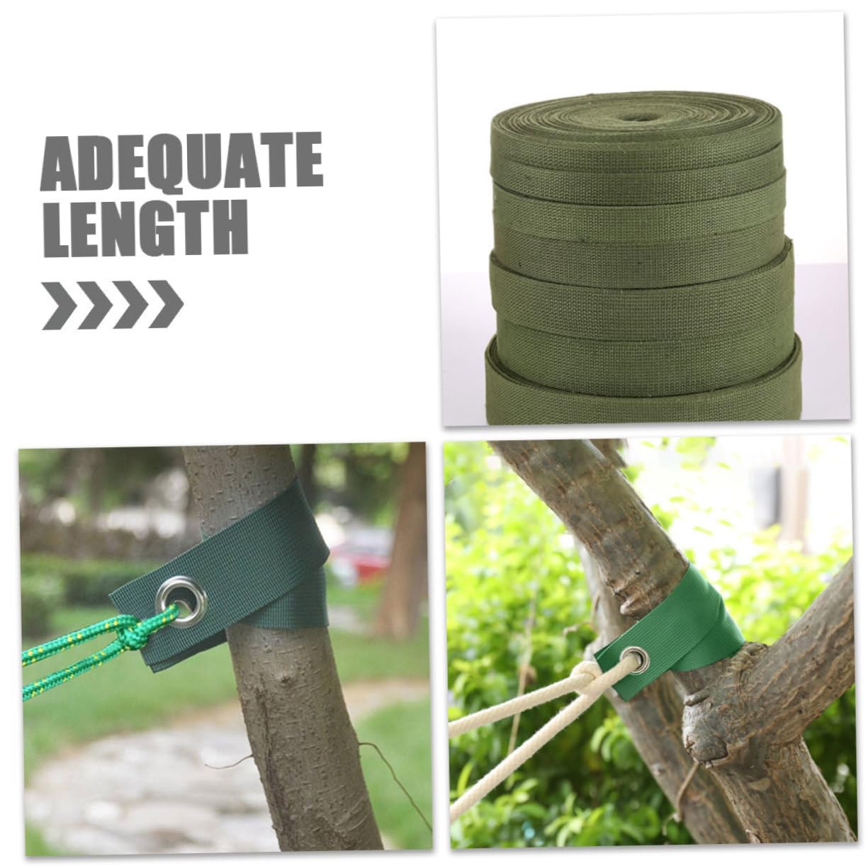 Baumgurt Pflanzenbinder Aus Segeltuch Grün 3cm Breit 2mm Stark 20m Lang Gartenzubehör Baumbefestigung Windschutz Pflanzenschutz