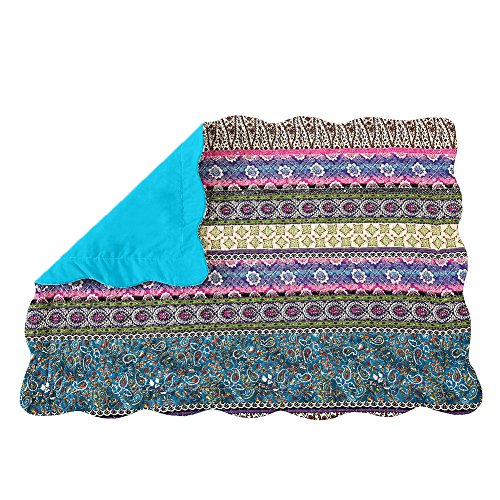Newlake NL-TP-FUGU-BLUE-2027 Quilted Cotton Bed Pillowcases thumb #3
