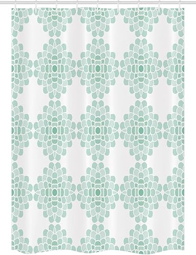 Miniatura 4 de Ambesonne Cortina de ducha con diseño floral, líneas horizontales abstractas geométricas llamativas rayas finas con temática del océano, juego de
