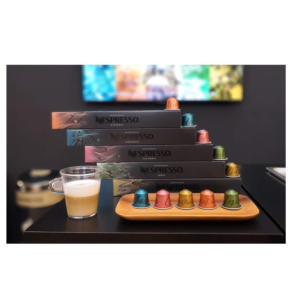 Nespresso Master of Origin Indonesia, Colombia, Nicaragua, Ethiopia and India 10 Capsules Each