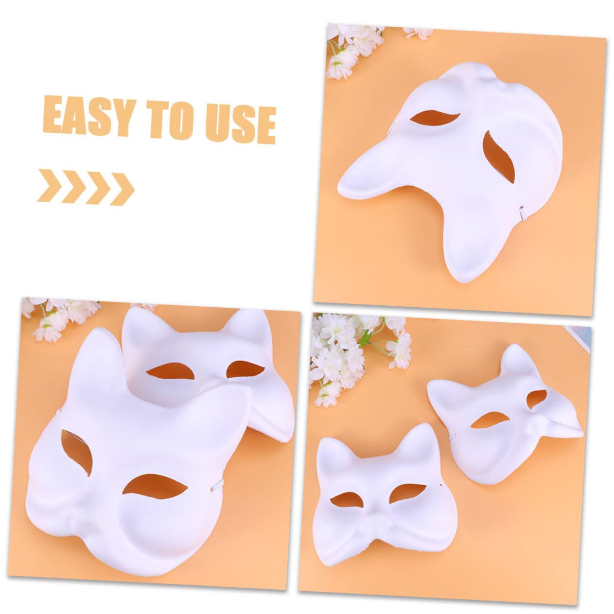 MAGICLULU maschera dipinta a mano Maschera per feste Maschera creativa Maschere da pitturare maschera mascherata bianca per le donne maschere vuote di polpa per la pittura Carta
