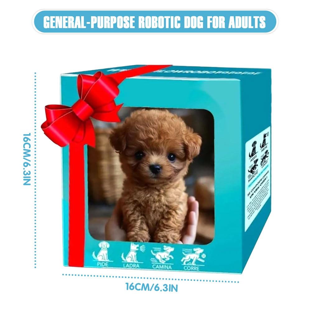Nouveau Chien Robotisé pour Adultes 2025, Mes Chiot Robotiques Réaliste, Marche, Aboie, Remue La Queue, Chien Qui Marche Et Aboie pour Adultes et Enfants