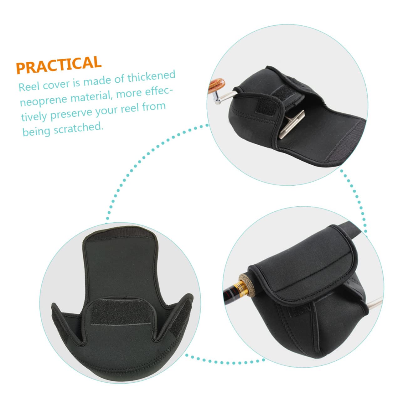 SUPVOX 5piezas Funda Protectora Para Carrete De Pesca Cubierta Resistente y Ligera Para Almacenamiento y Transporte De Carretes De Pesca Accesorio Para Amantes Aire
