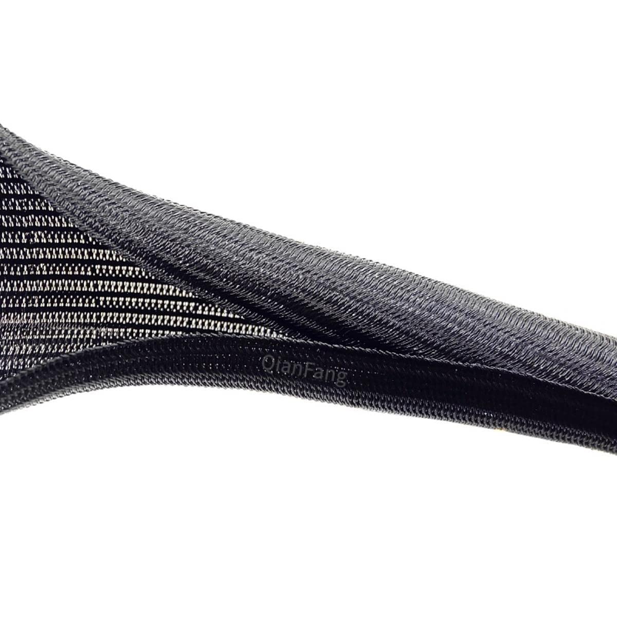 Manguito de Cable expandible Auto Cerrado Pet Trenzado Gestión Línea automática Superposiciones Telar Flexible Tubo de Tubo Dividido Organizador de Envoltura de Alambre-Negro, 32 mm, 5 m