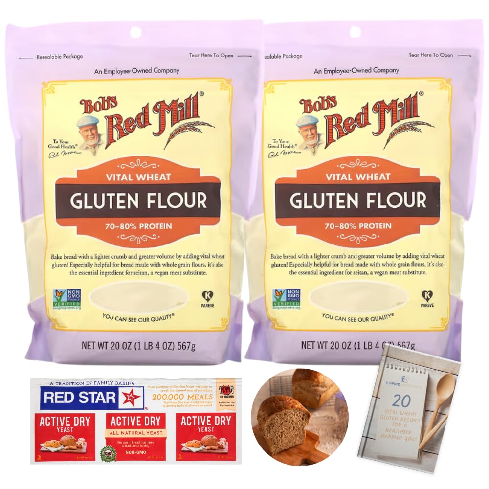 Buy Bob's Red Mill Vital Wheat Gluten Flour (2x20 oz) with Dry Yeast