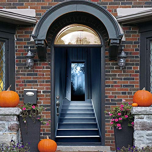 Sticker Pour Porteautocollants De Porte 3D Forêt Sombre Cover