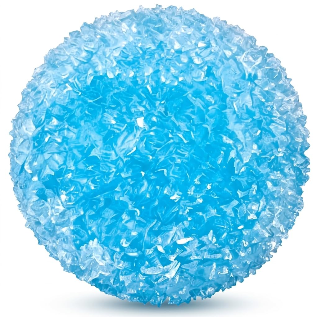 4 Pack Crunchy Stress Balls Moldable Sensory Fidget Toys Stress Relief Soft Squeeze Toys with Crisp Crinkle Sound for Home Office (Blue)