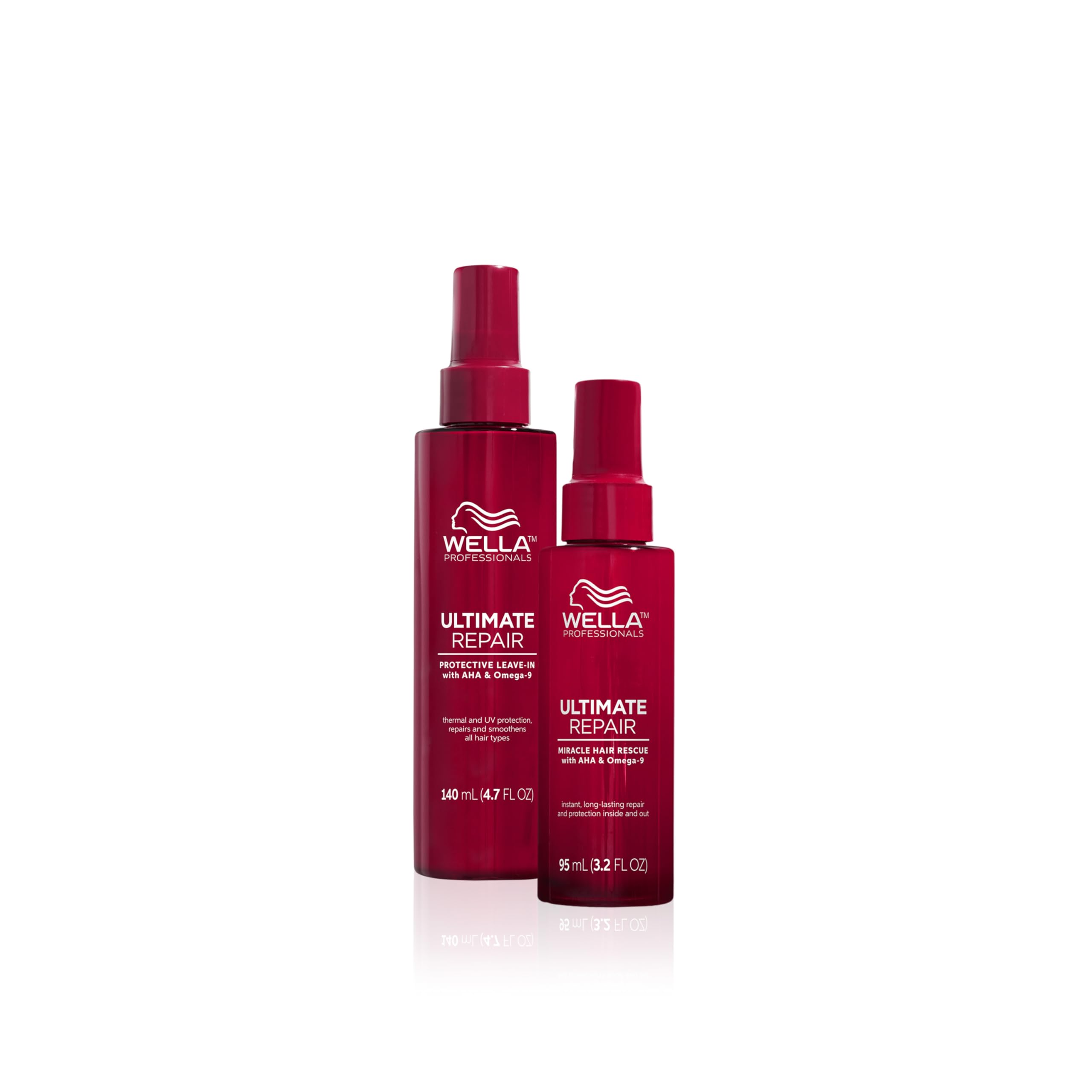 Wella Professionals Pack Ultimate Repair, Repara y Restaura el Cabello Dañado, Fortalece y Nutre, Spray Tratamiento Miracle Hair Rescue 95 ml y Sérum Protector Leave-In 140 ml