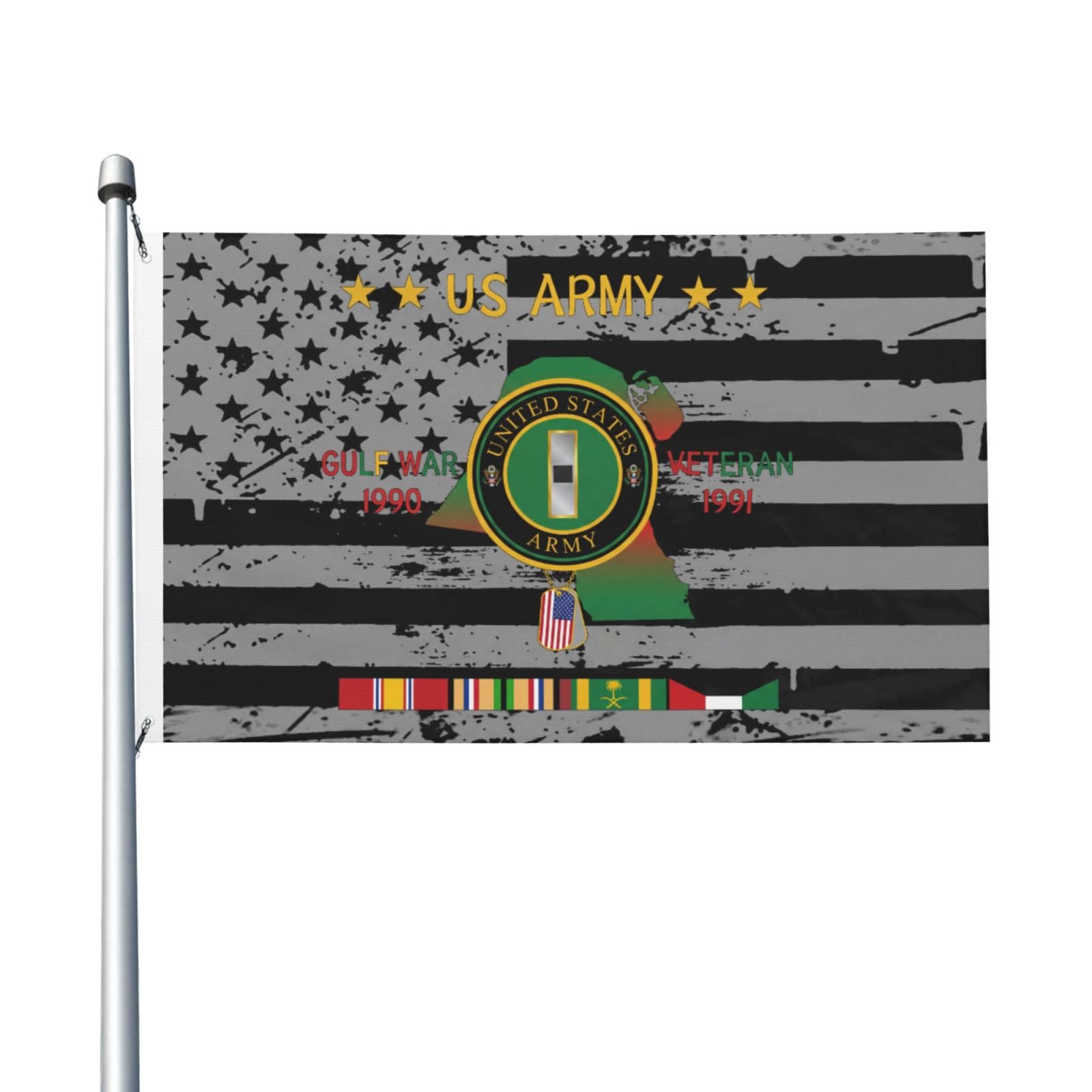 Bandera de Patio Suboficial Mayor EE. UU. 90x150cm con acabados de alta resistencia