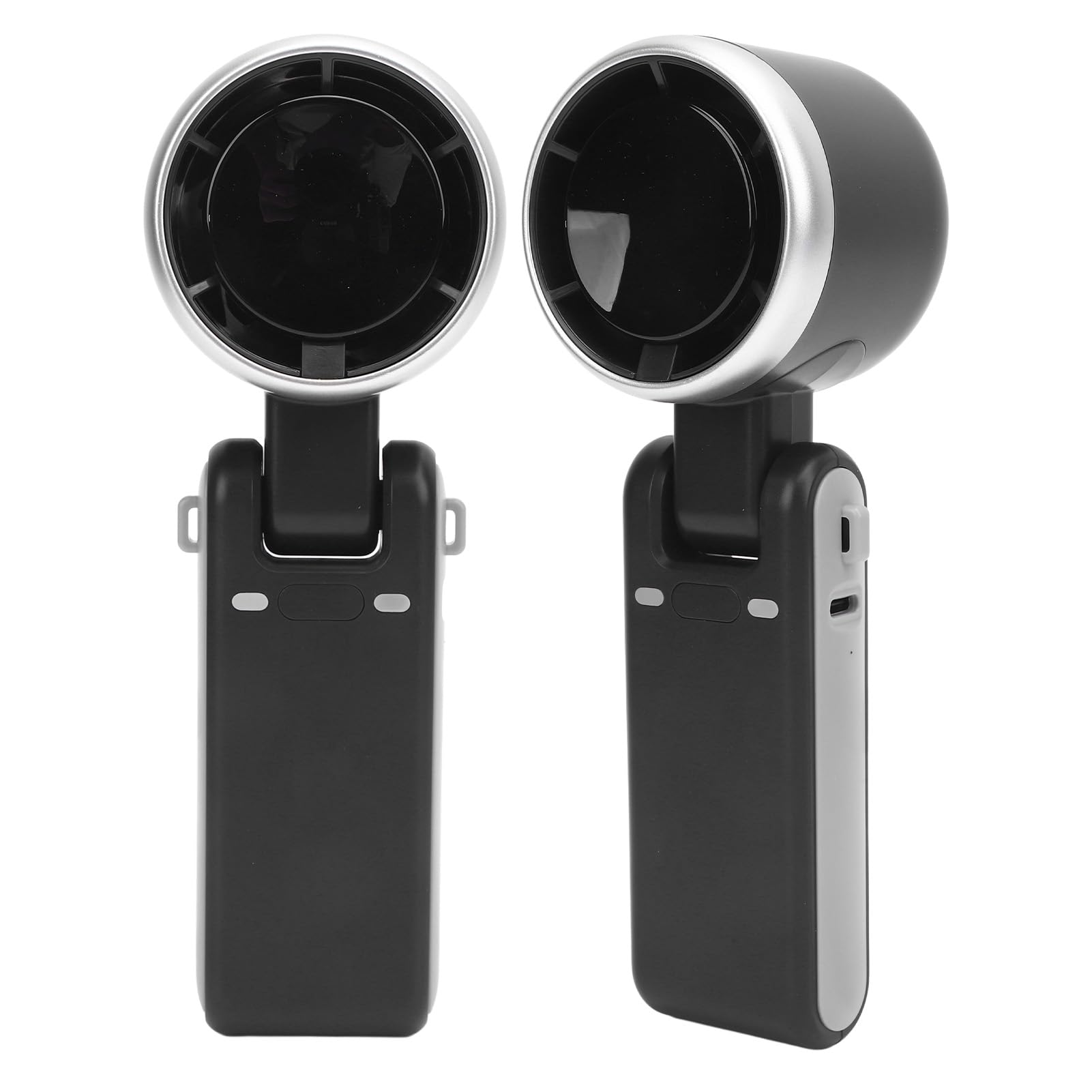 Annadue Vel a Turbo Portatile Portatile, Ventola Portatile Pieghevole a 5 Marcia, Dispositivo di Raffreddamento Portatile Ricaricabile con Display Digitale per Cordini per il Campeggio da (grigio