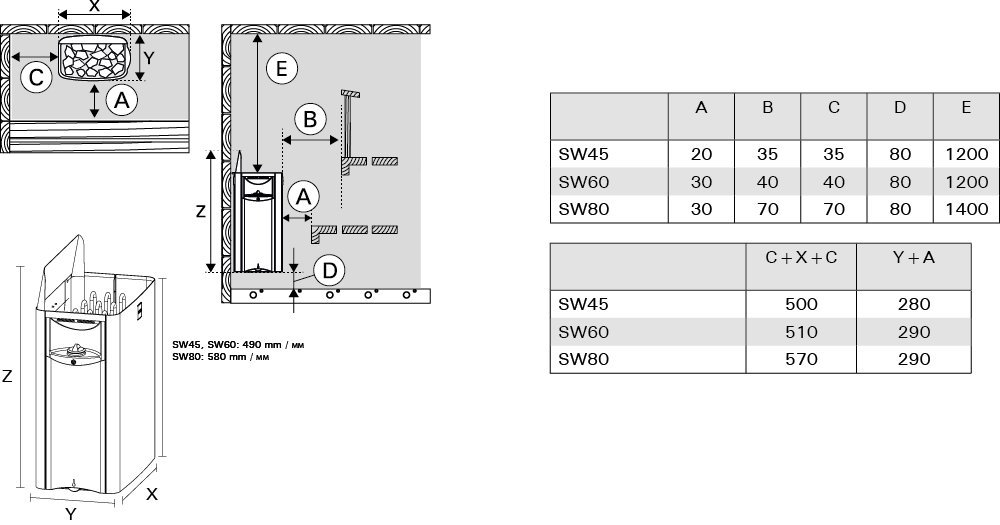 Harvia THE WALL 8.0 kW