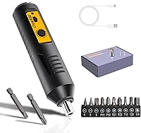 Julixin Cordless Rechargeable Screwdriver - Compact Electric Power Screwdriver w/ Magnetic Bits, Type-C Charging, 12 Bits & Case for DIY Repairs