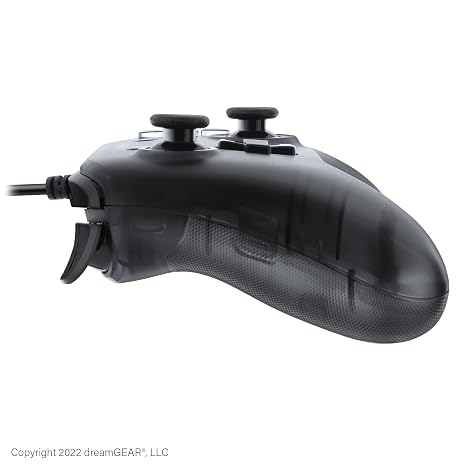 dreamGEAR Shadow Wired Pro Controller for Nintendo Switch: Ergonomic Grips and Glow Effect, Multi-Button Turbo, 10FT USB-A Cable/Switch OLED