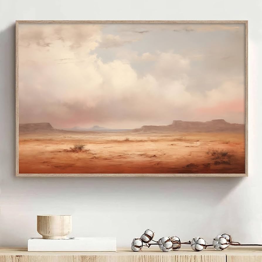 Amazon.com: Vintage Scenery Poster Landscape Desert Sunset