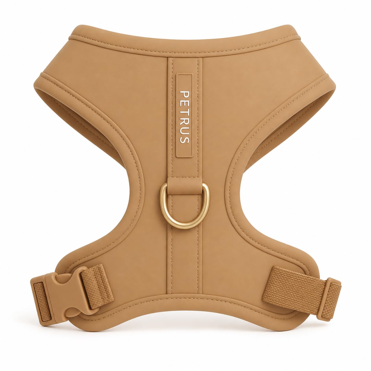 PETs R US Dog Harness Neoprene Leather Design Sport Small Medium Large No Pull Adjustable Breathable Lightweight Pet (S, Rose Gold)