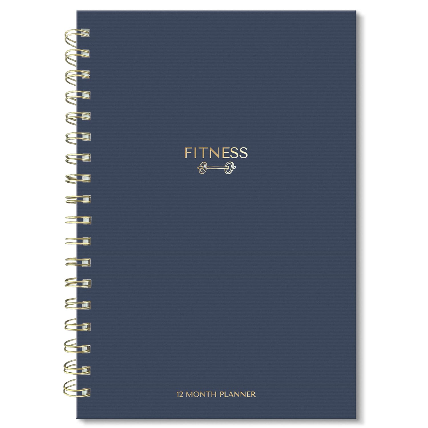 S&O Fitness Planner Notebookβ 6"x 8.5" Workout Log Book & Fitness Journalβ129 Pages with Measurement Tracker, Weight Tracker, Workout Planner, Food Log, 30 Day Challenge & Notes β Gold Spiral