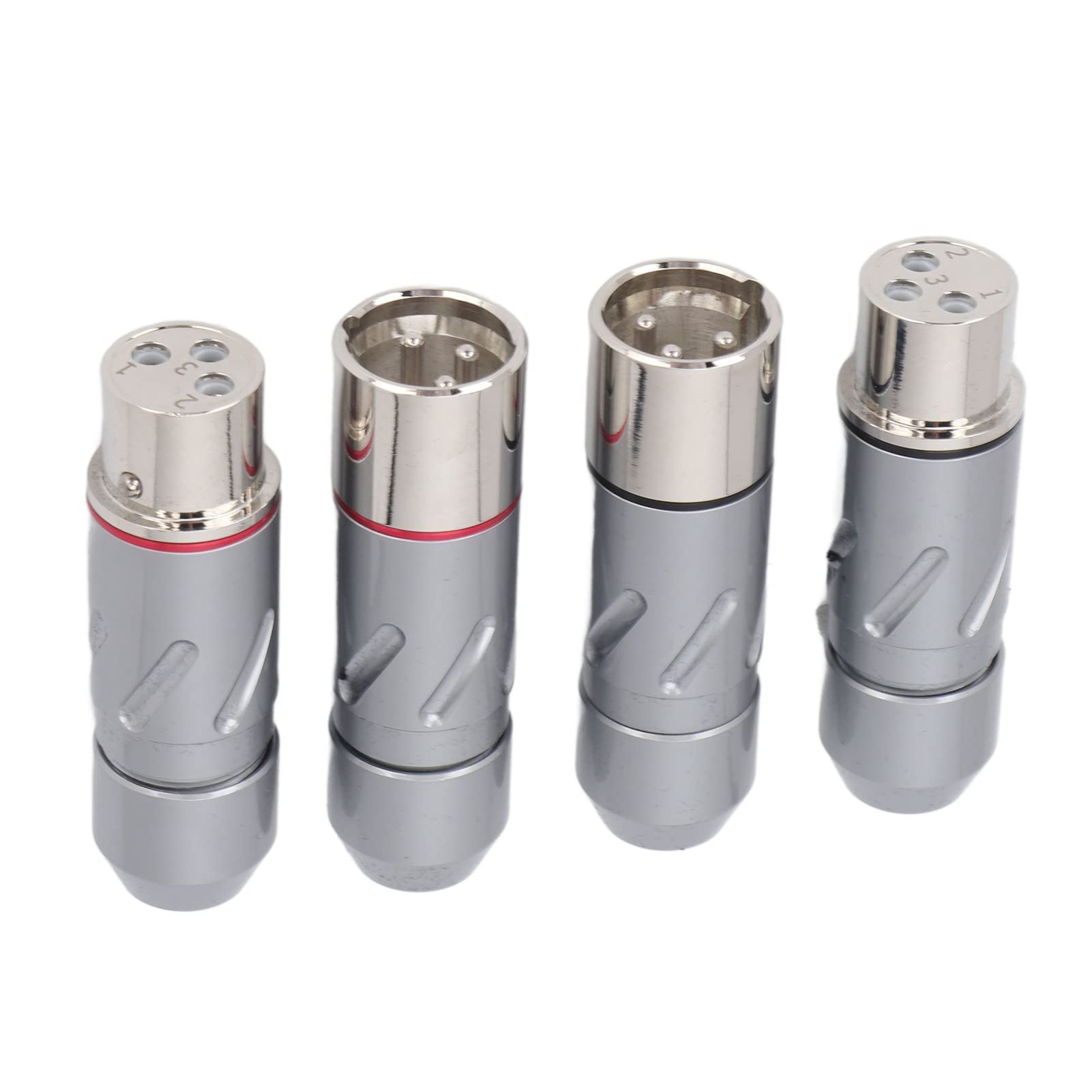 Cocoarm 3 Pin XLR Adapter, 4 Pack Pure Copper Plated