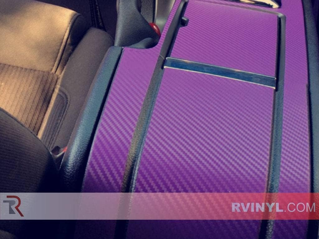 Rwraps 3D Carbon Fiber Vinyl Car Wrap Film Sheet Roll with Air Release Technology - 5ft x 6ft, Purple