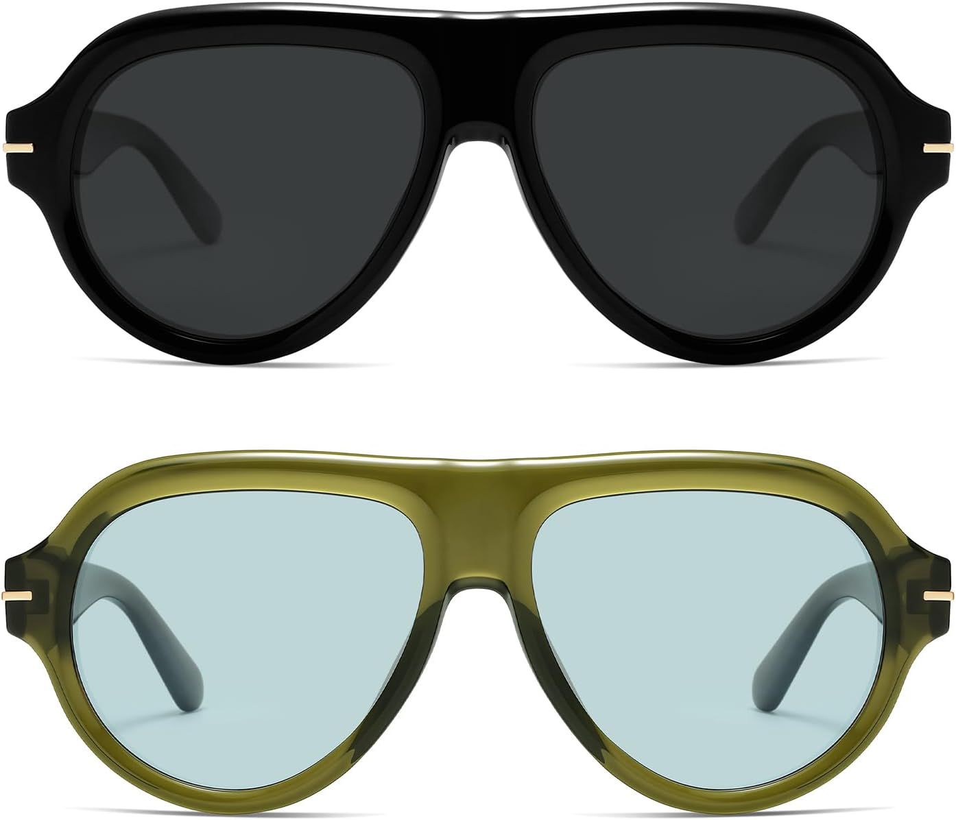 Polarized Trendy Retro Aviator Sunglasses Womens Mens AR82379 image 3