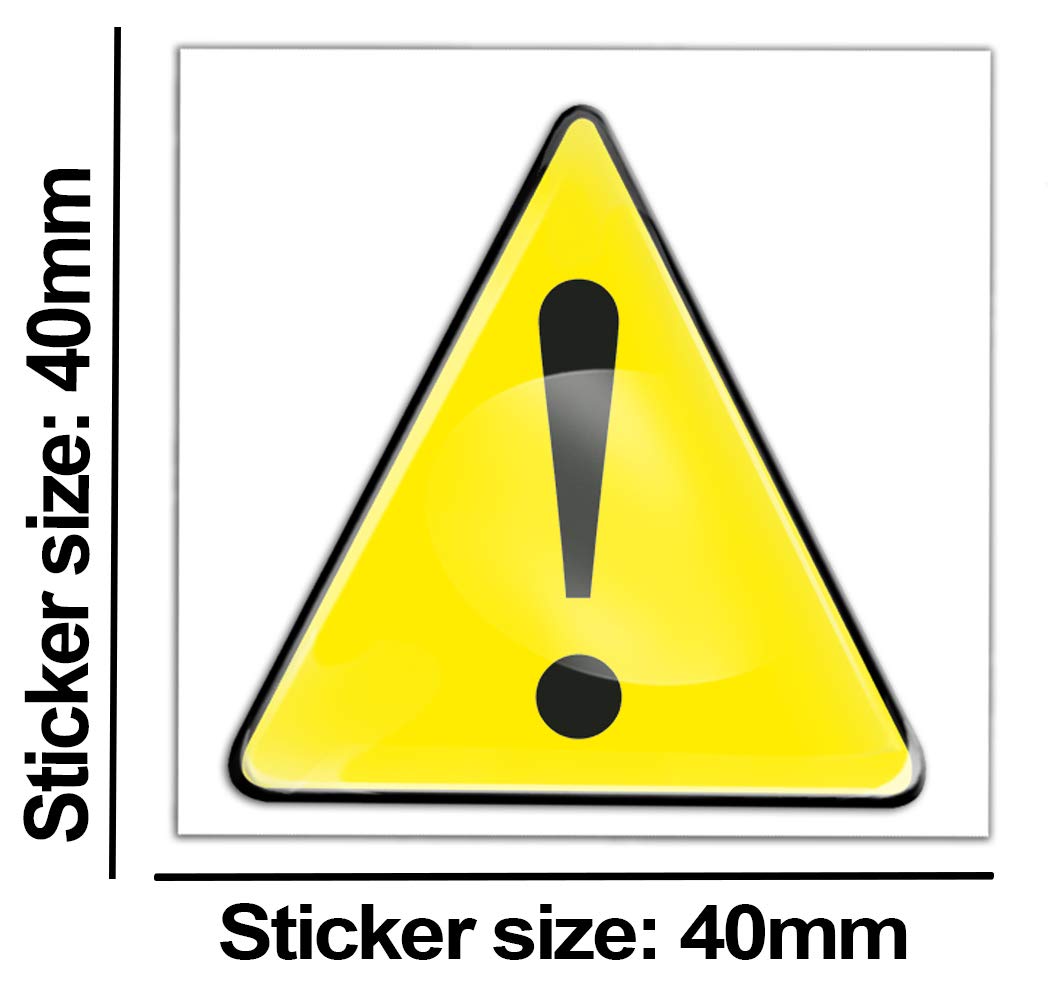 2x 3D Gel Silikon Aufkleber 'Achtung' – 4x4 Cm, Wetterfest & UV-beständig