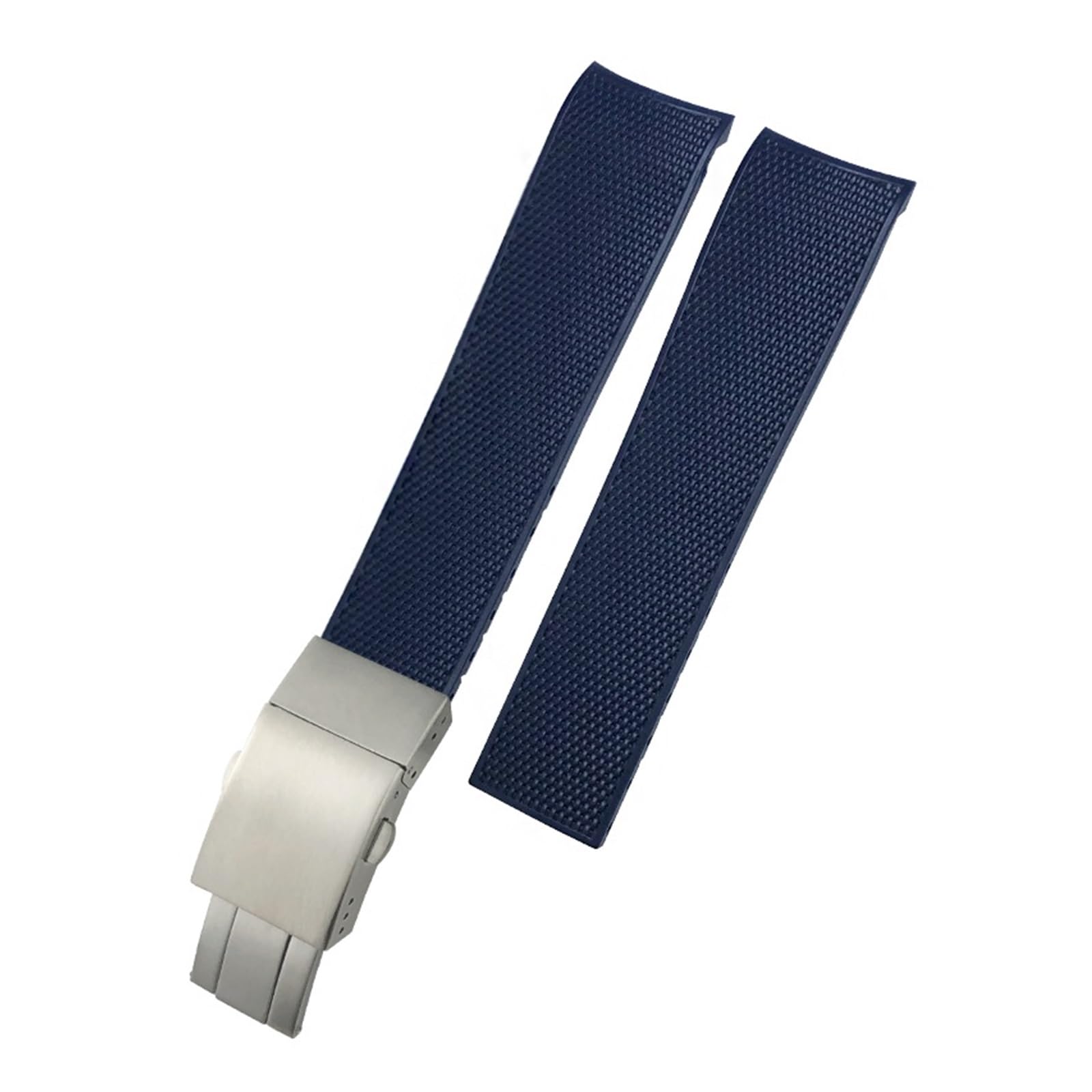 FYYFS gumowy pasek do zegarka 19, 20, 21 mm, silikonowy, kompatybilny z Longines Hydroconquest L3, 781, 782, czarny i niebieski