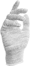 Cotton Gloves, Moisturizing Fabric Gloves, Cloth Glove, Soft Knitted Gloves with Elastic Cuff, Silver Filament, White