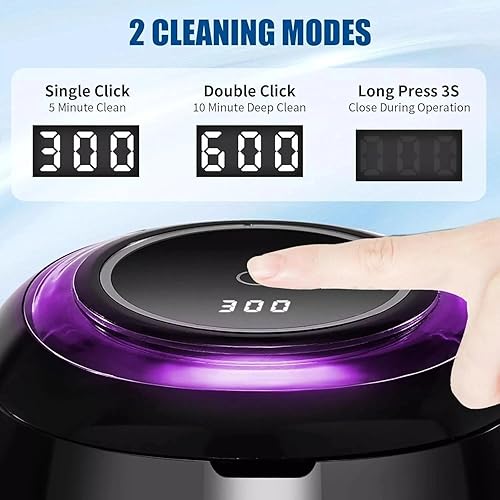 Miniatura 6 de Limpiador Ultrasónico de Retenedores Denture Dome, Limpiador de Cápsula Dental Denture Dome 45khz, Máquina Limpiadora de Retenedores Dentales UV con