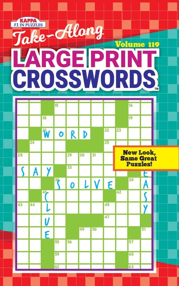 Take Along Large Print Crosswords-Puzzle Book: Kappa Books Publishers: 9781559910972: Amazon.com ...
