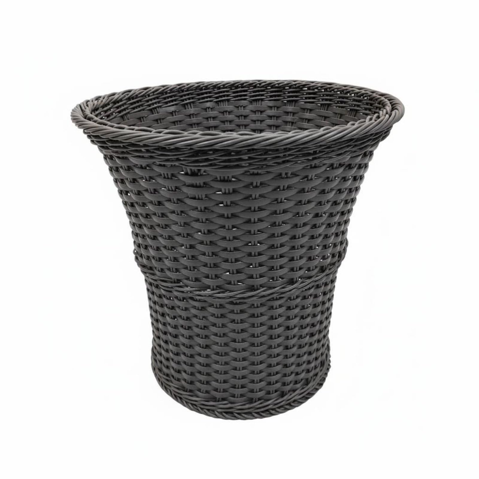 Milageto Cesto Portabiancheria Intrecciato Cesto Biancheria Cesta Lavanderia Cesta Organizer in PP Aspetto Vimini Struttura Robusta Superficie Intrecciata, Grigio