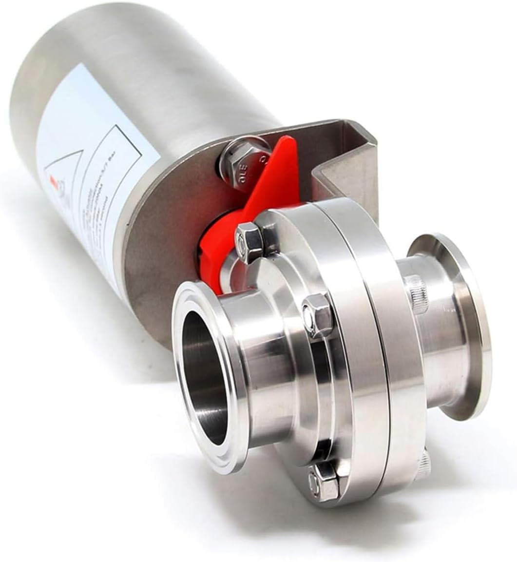 2 Inch Tri Clamp Sanitary Butterfly Valve, Pneumatic Actuator Single-Acting Stainless Steel 304 Butterfly Valve (2 Inch)