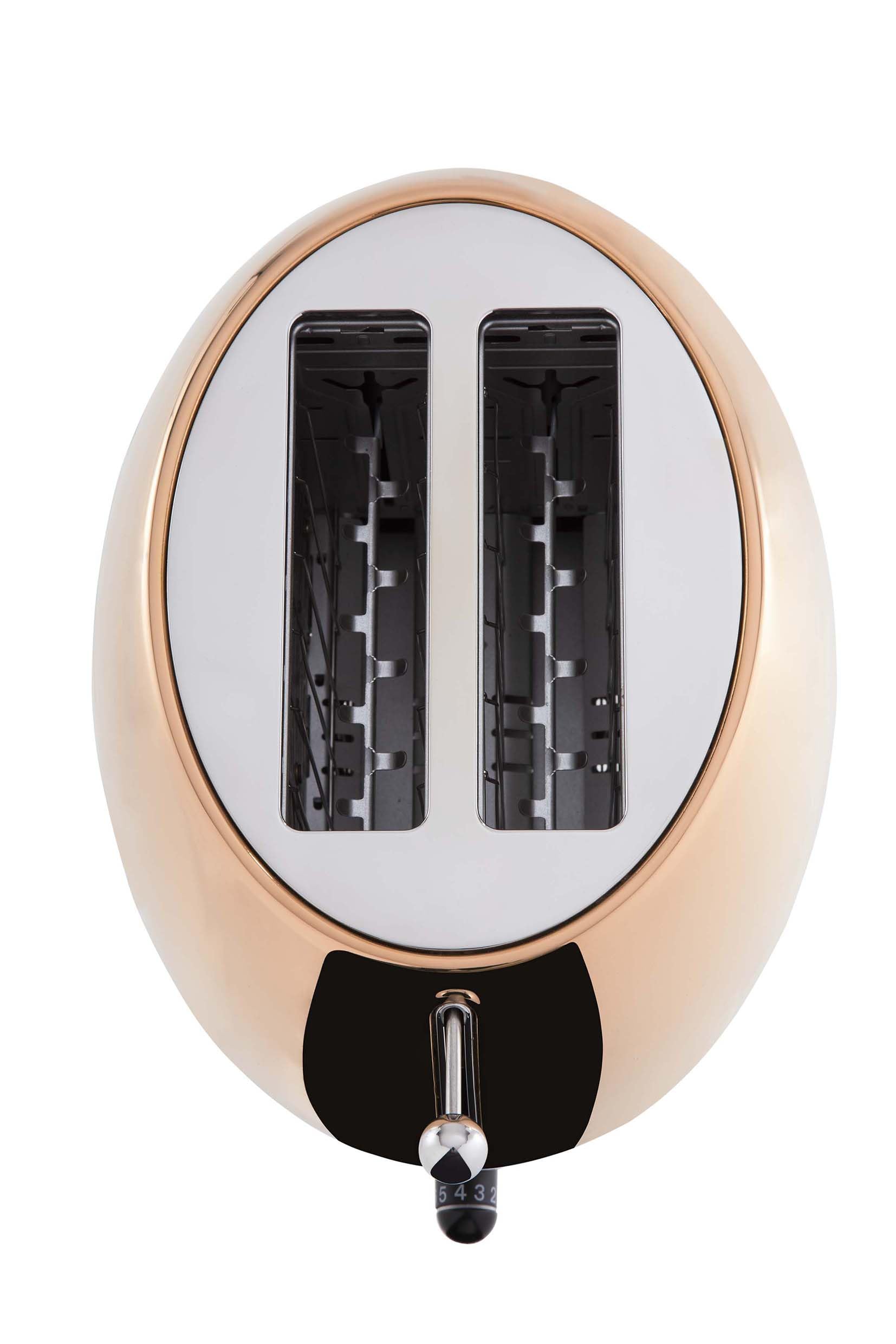BUGATTI Romeo, Tostapane di Design Multifunzione in Acciaio Inox, 7 Livelli di Tostatura, 4 Funzioni, Pinze non Incluse, 870-1035 W, Colore Oro Rosa Lucido