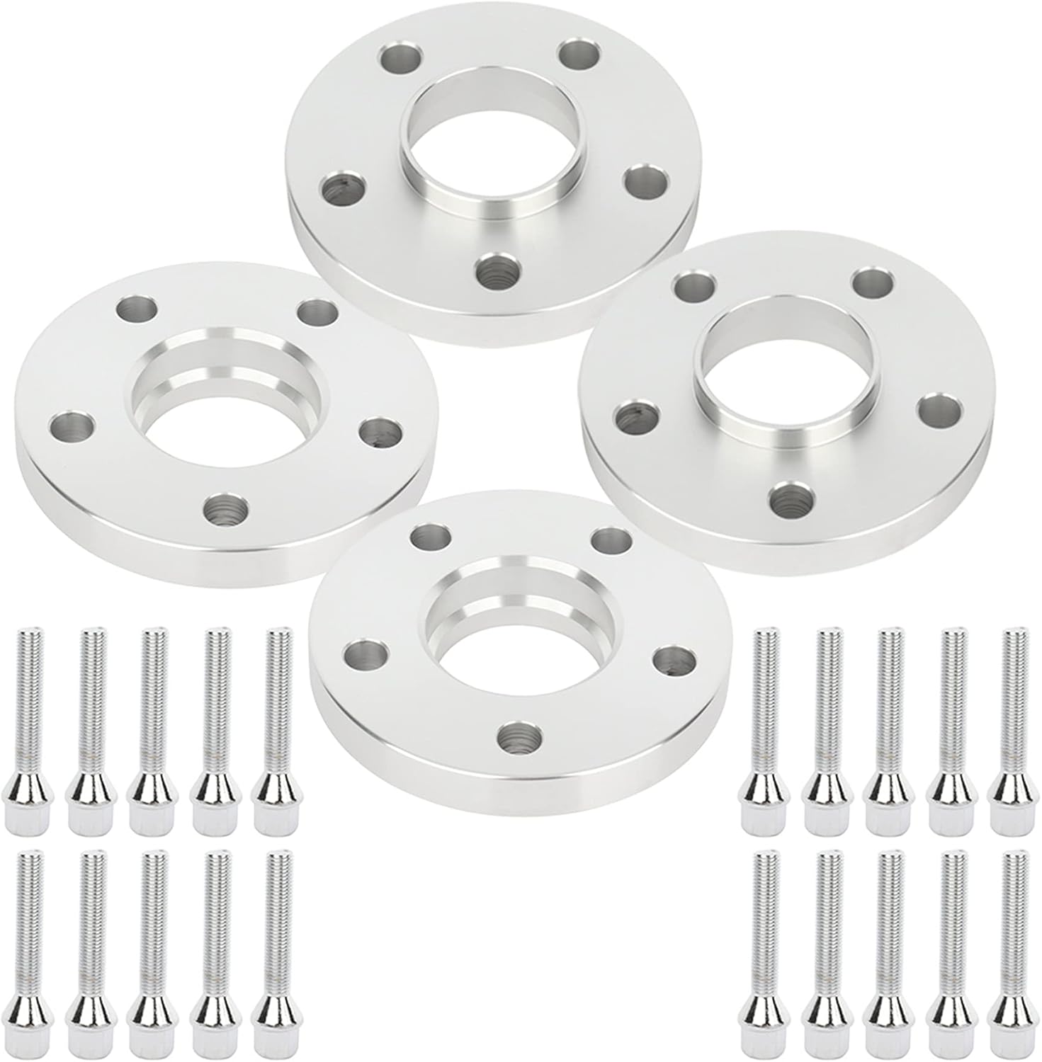 OCPTY 5x112 to 5x112 Wheel Adapters 20mm Real Forged Spacers with 12x1.5 ThreadSize 66.6mm Hub Bore fits 1994-1996 for Mercedes-Benz for C220 4PCS