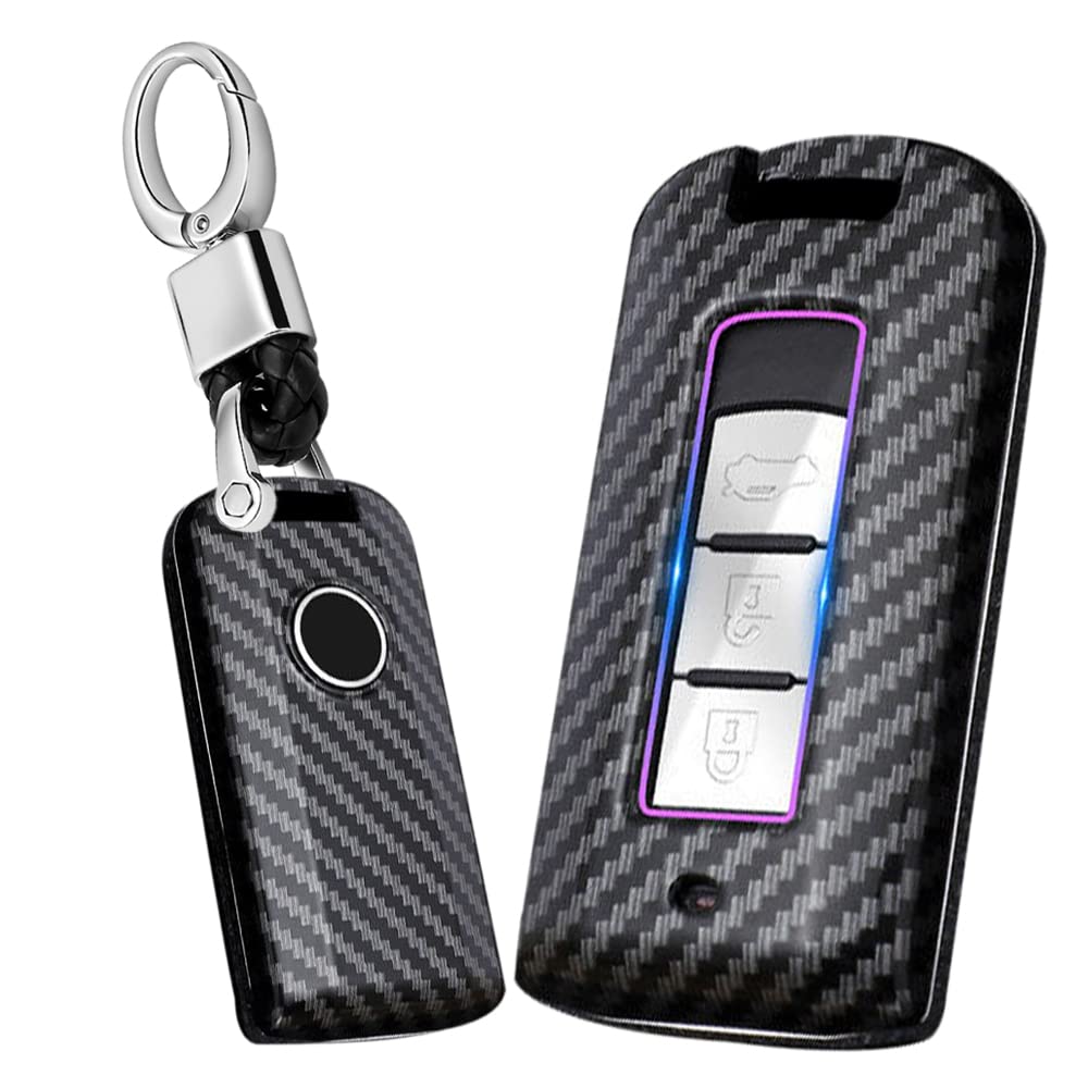 Amazon.com: SANRILY ABS Plastic 2/3 Button Key Fob Cover for Mitsubishi  Outlander 2020-2023 ASX Lancer Evo X GTS Xpander GLS Eclipse Cross Keyless  Key Case with Keychain Carbon Fiber Black : Automotive