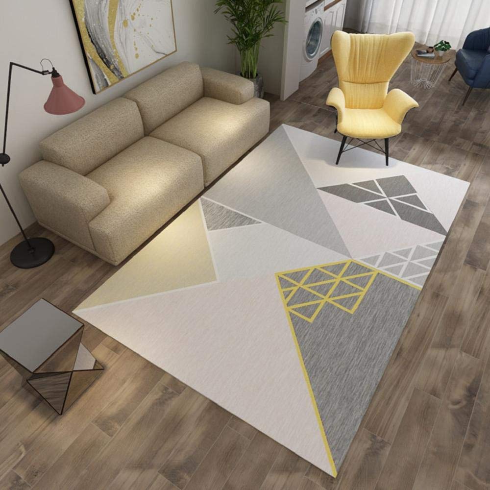 CCTYJ Gray Brown Irregular Geometric Pattern Creative Hotel Study Hall Corridor Quality Decorative Carpet-40x60cm The printed pattern is durable and does not fall off
