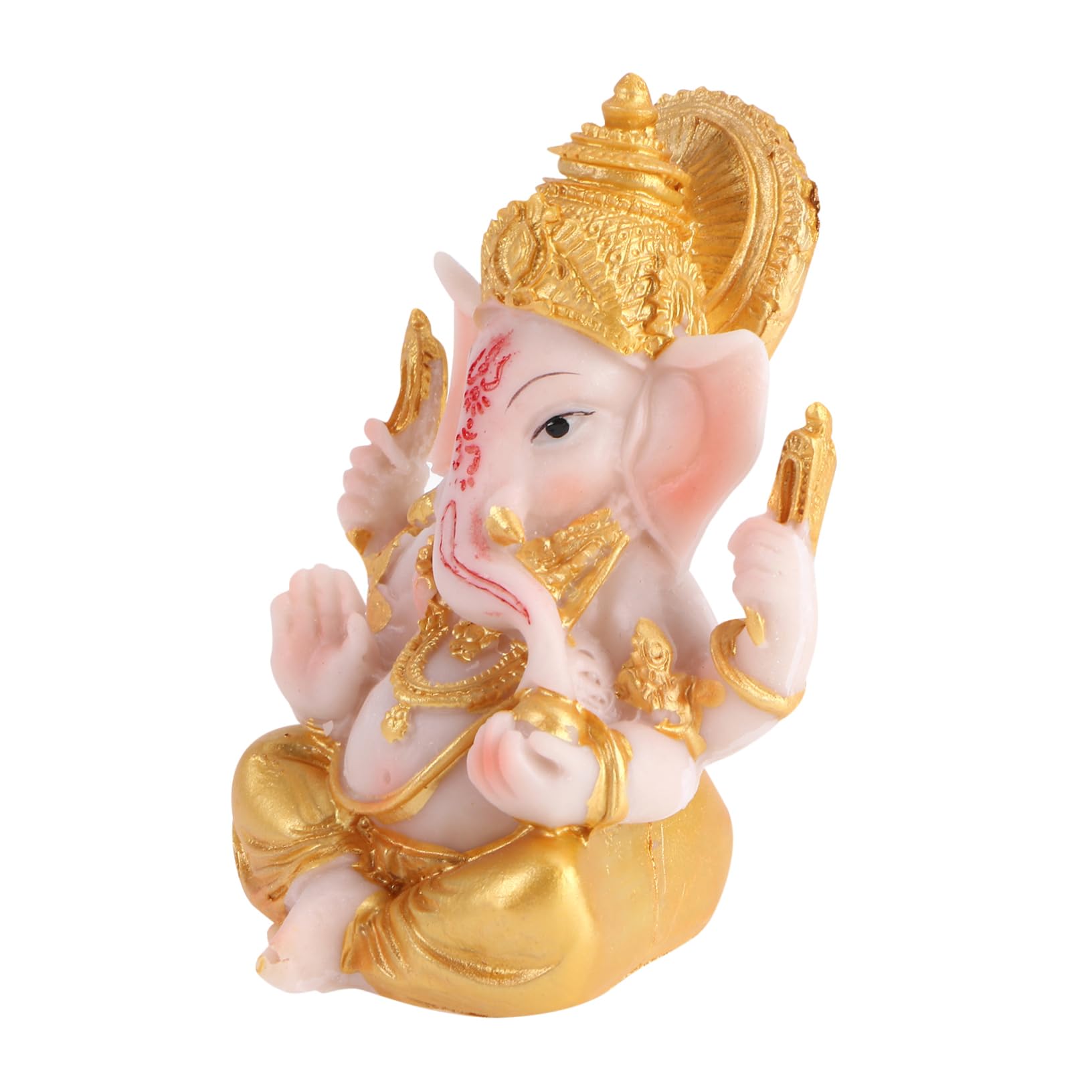Happyyami Lord Elephant Buddha Statue Golden Elephant Statues The Blessing of Lord Buddha Sculpture Lucky