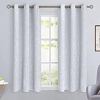 Vista 368 de BGment Room Darkening Curtains 95 Inches Long, Grommet Thermal Insulated Blackout Curtains with Wave Line and Dots Printed for Bedroom, 2 Panels